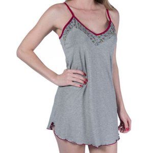 Pajamas nightdress light gray with pink